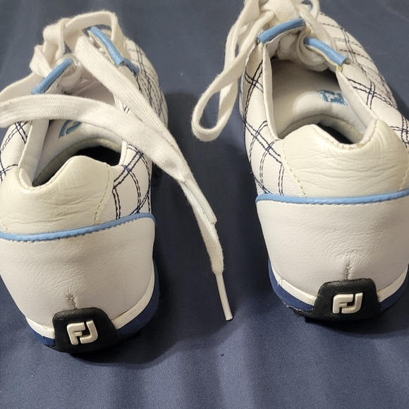 Footjoy Shoes Mens 5 M LoPro Spikes Golf Sneakers 97214 White Leather Lace Up - Picture 6 of 8